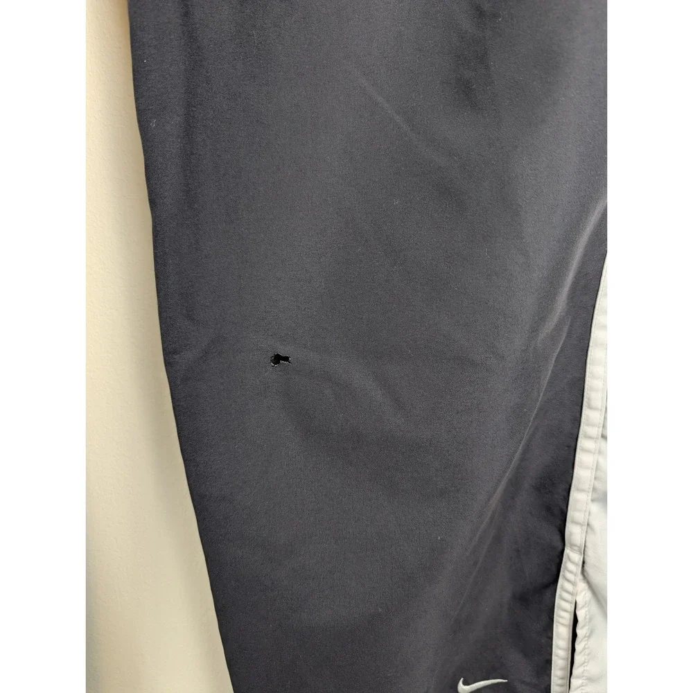 Nike Mens Track‎ Pants Black White Side Stripe Athletic Training Large CA05553